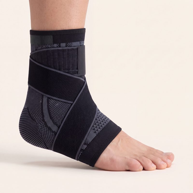 Bandage am Fuß getragen